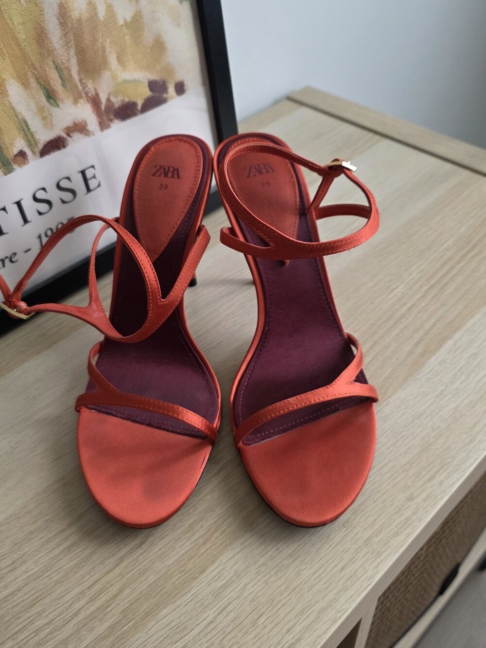 Women’s Burnt Orange High Heel Sandals - Picture 2 of 5